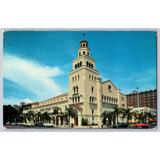 St Petersburg FL Florida Christ Methodist Church 1950s Chrome Postcard Used