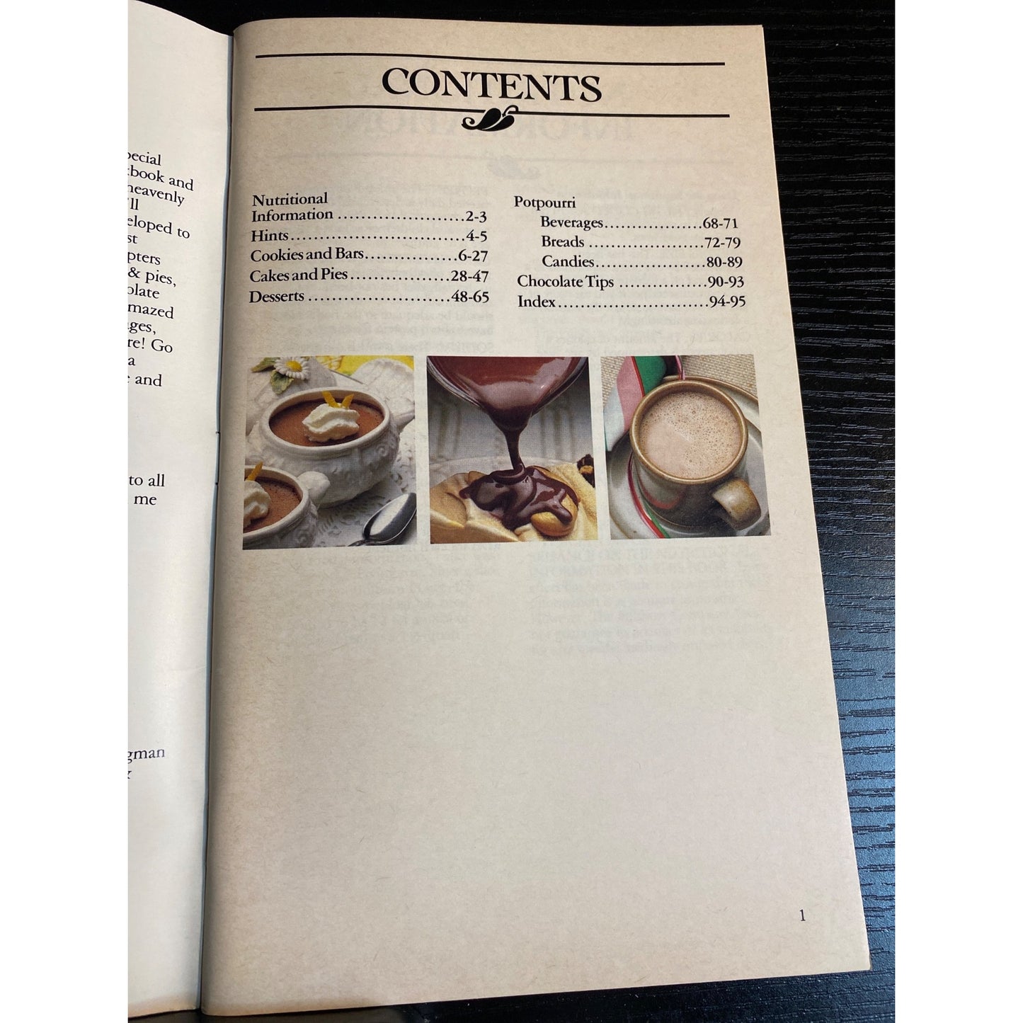 Pillsbury Chocolate Lovers Cookbook Paperback Booklet 1984 Dessert