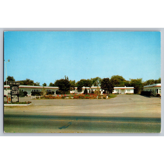 Elkton MD Maryland West End Gardens Motel Court Chrome Postcard 1950s Unused