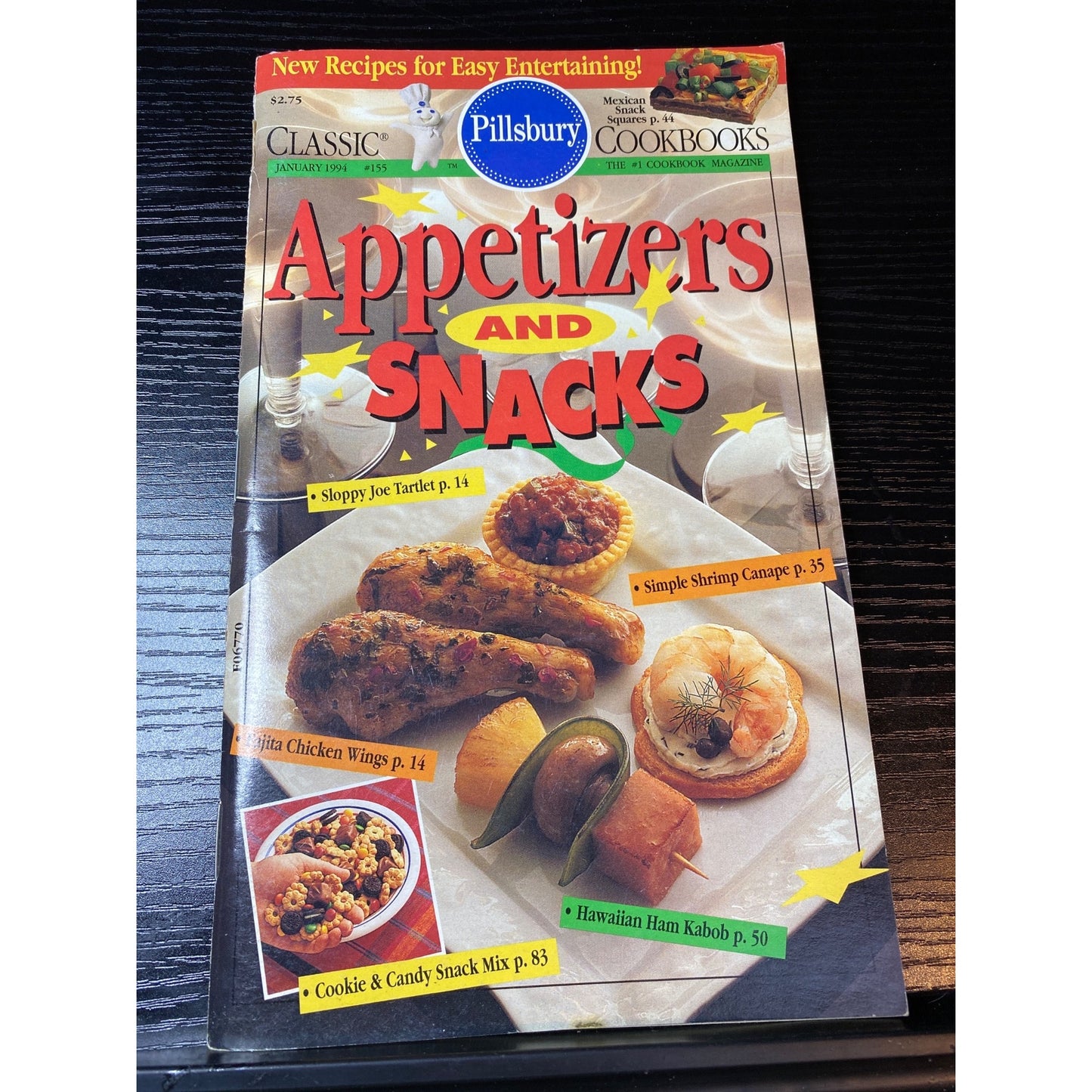 Pillsbury Classic Cookbooks #155 Appetizers & Snacks Recipes January 1994