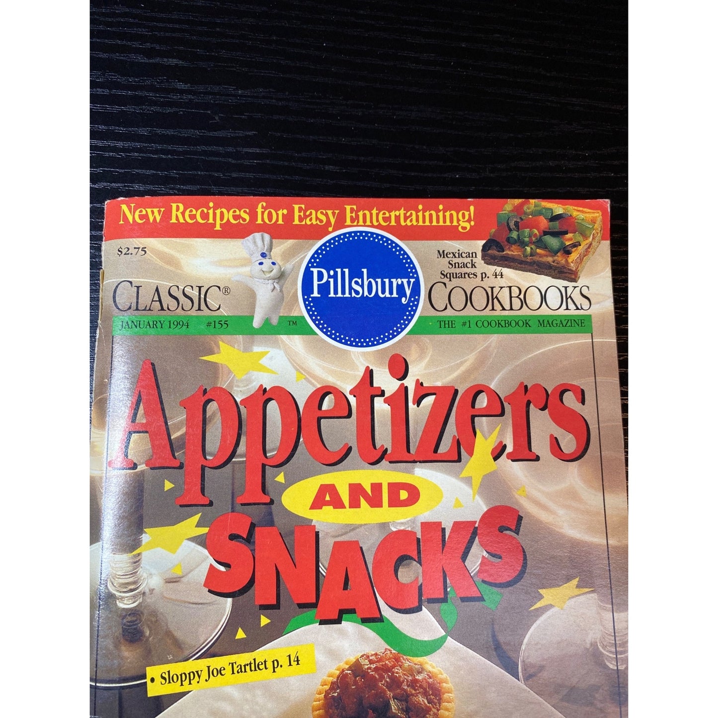 Pillsbury Classic Cookbooks #155 Appetizers & Snacks Recipes January 1994