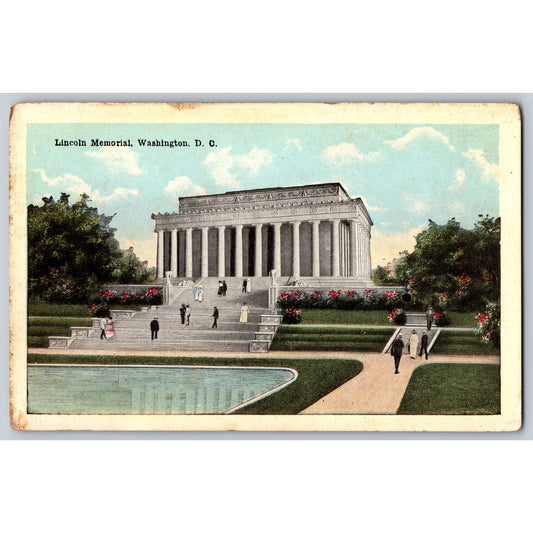 Postcard DC Washington Lincoln Memorial W.H. Garrison Offset White Border