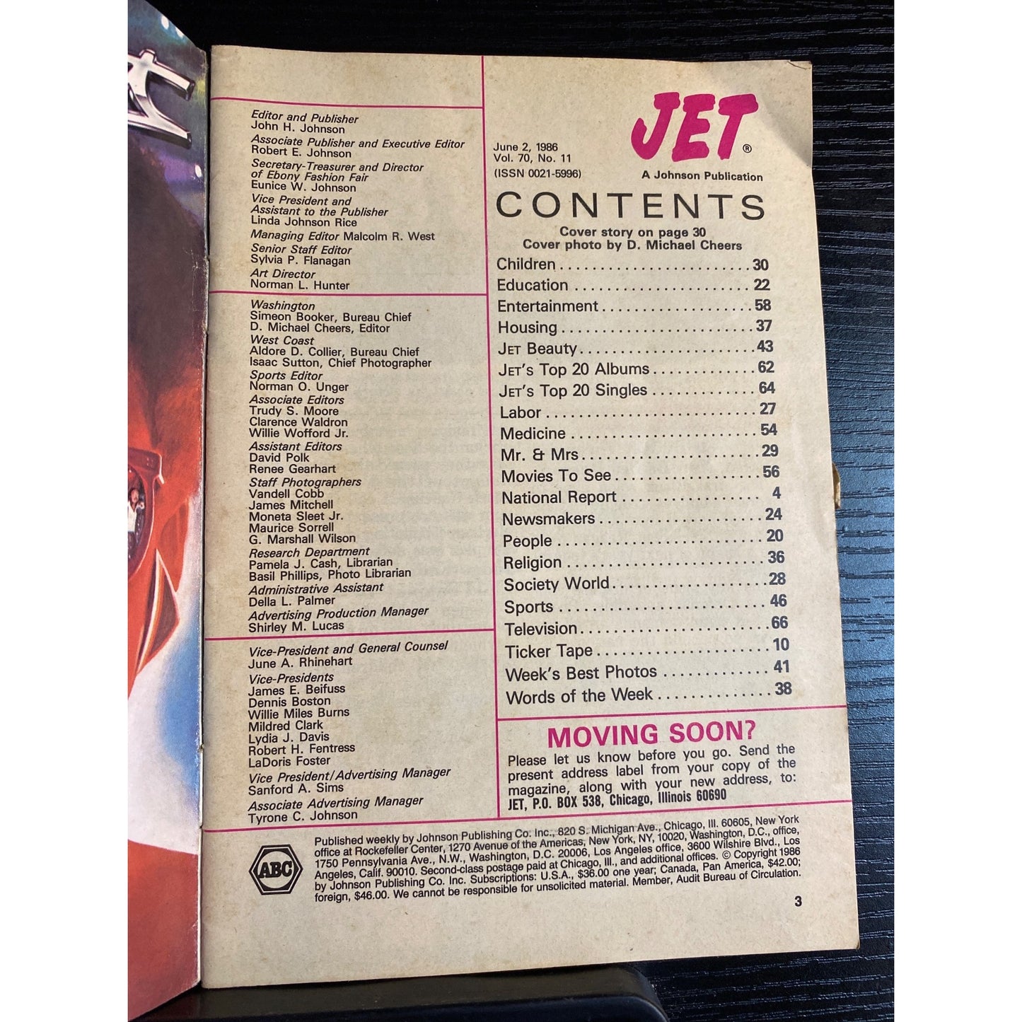 Jet Magazine June 1986 Pam McGee & Unusual Twins