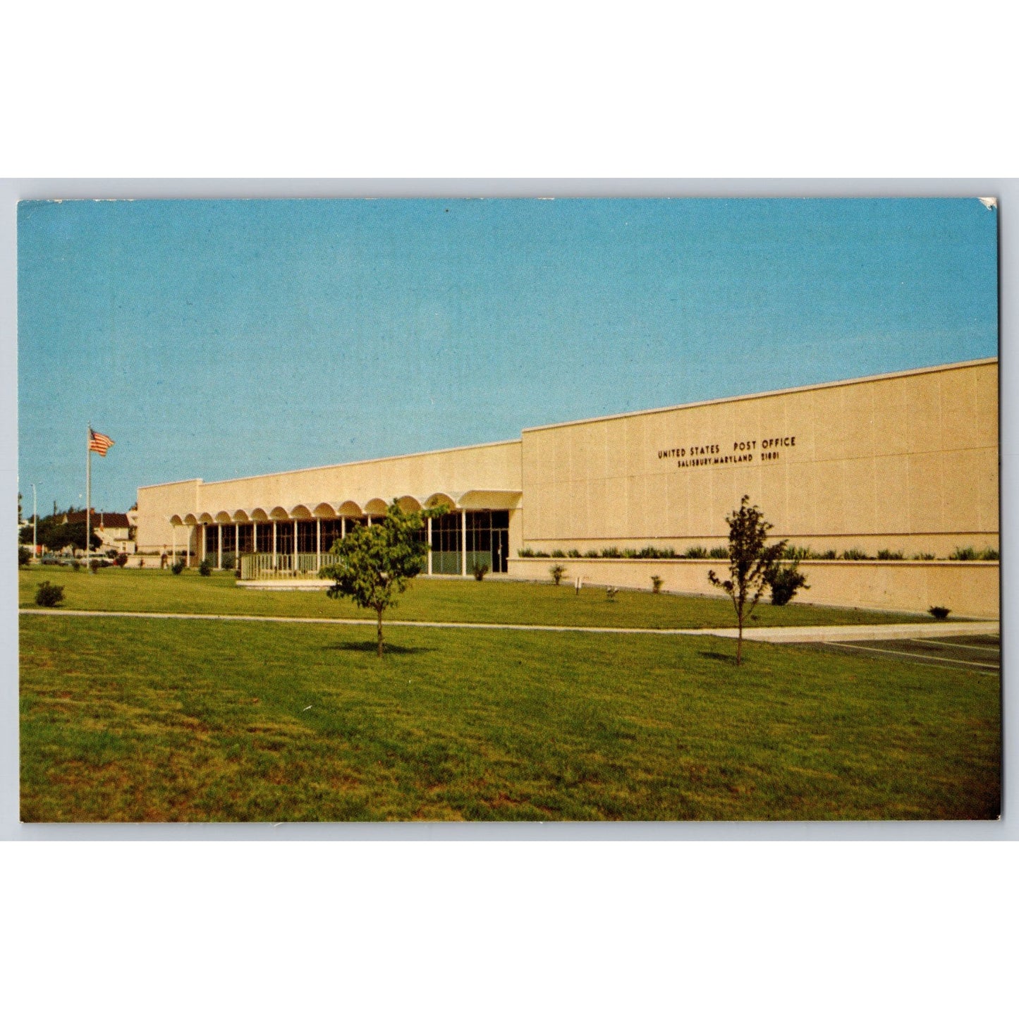 Salisbury MD Maryland US Post Office Chrome Postcard Unused