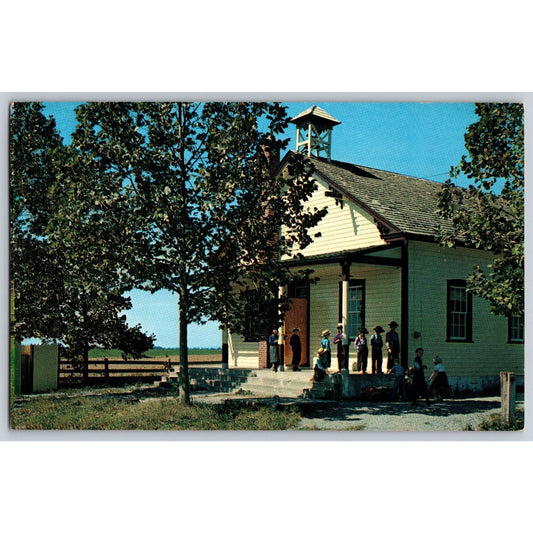Ephrata PA Pennsylvania Amish One Room Schoolhouse Chrome Postcard Tomlin Art
