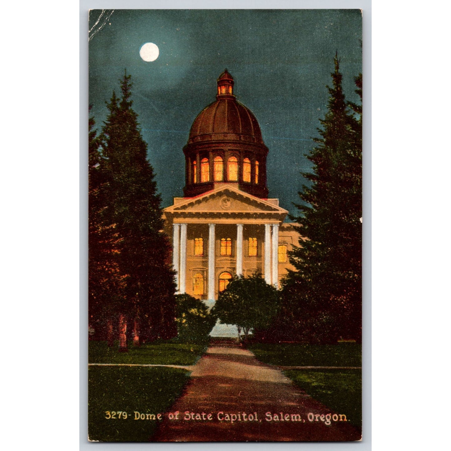 Salem OR Oregon State Capitol Divided Back Postcard Unused Edw H Mitchell