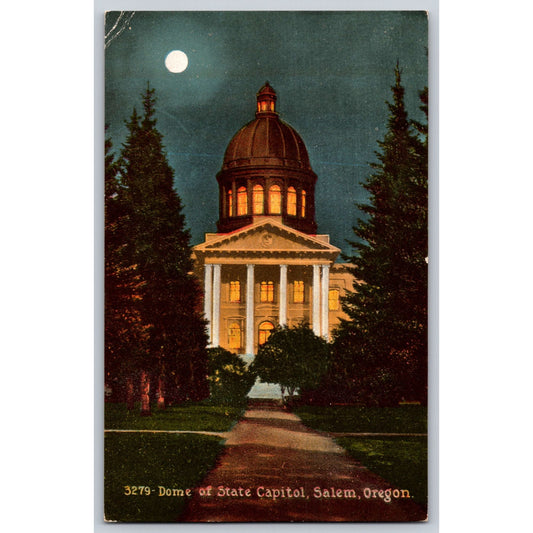 Salem OR Oregon State Capitol Divided Back Postcard Unused Edw H Mitchell