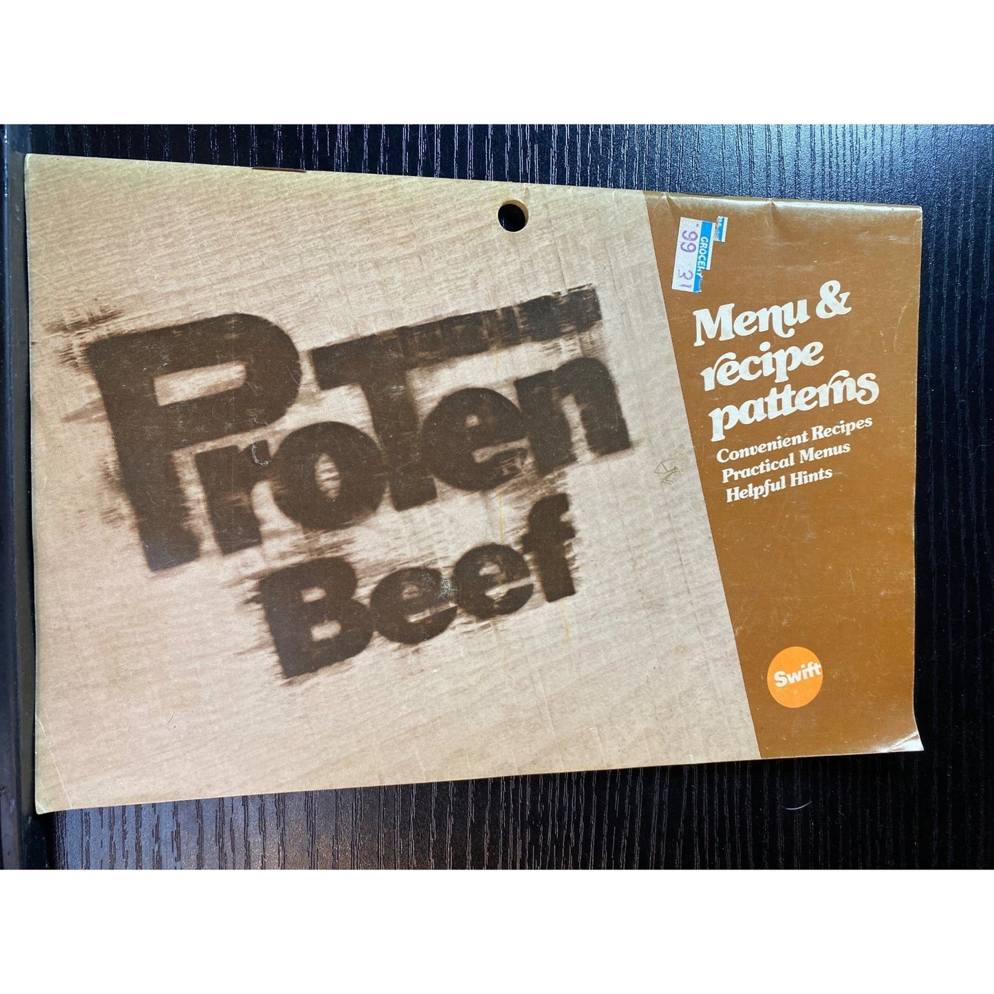 ProTen Beef Menu Recipes 1979 Swift Convenient Practical Menus Helpful Hints