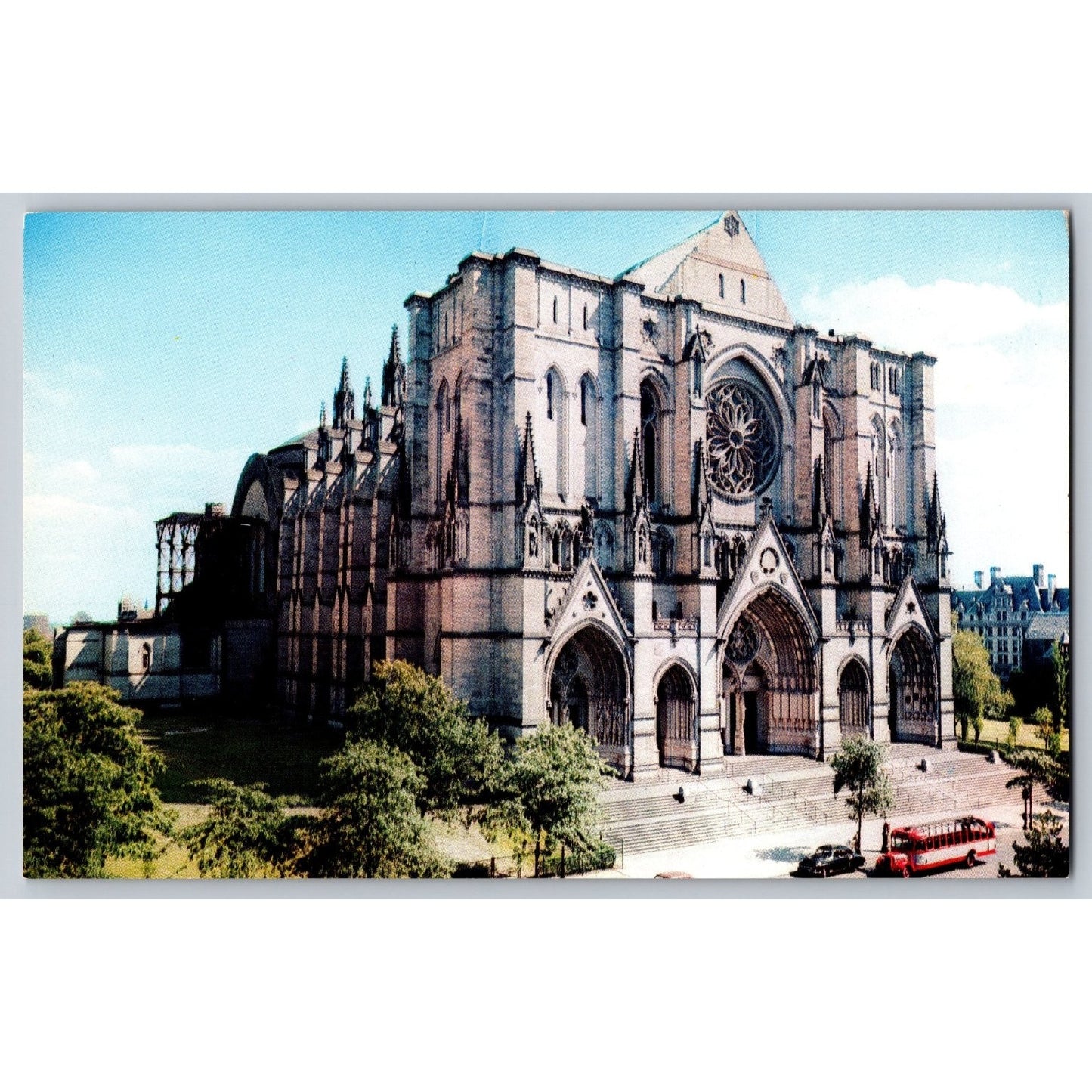 New York City NY St John the Divine Cathedral Chrome Postcard Unused