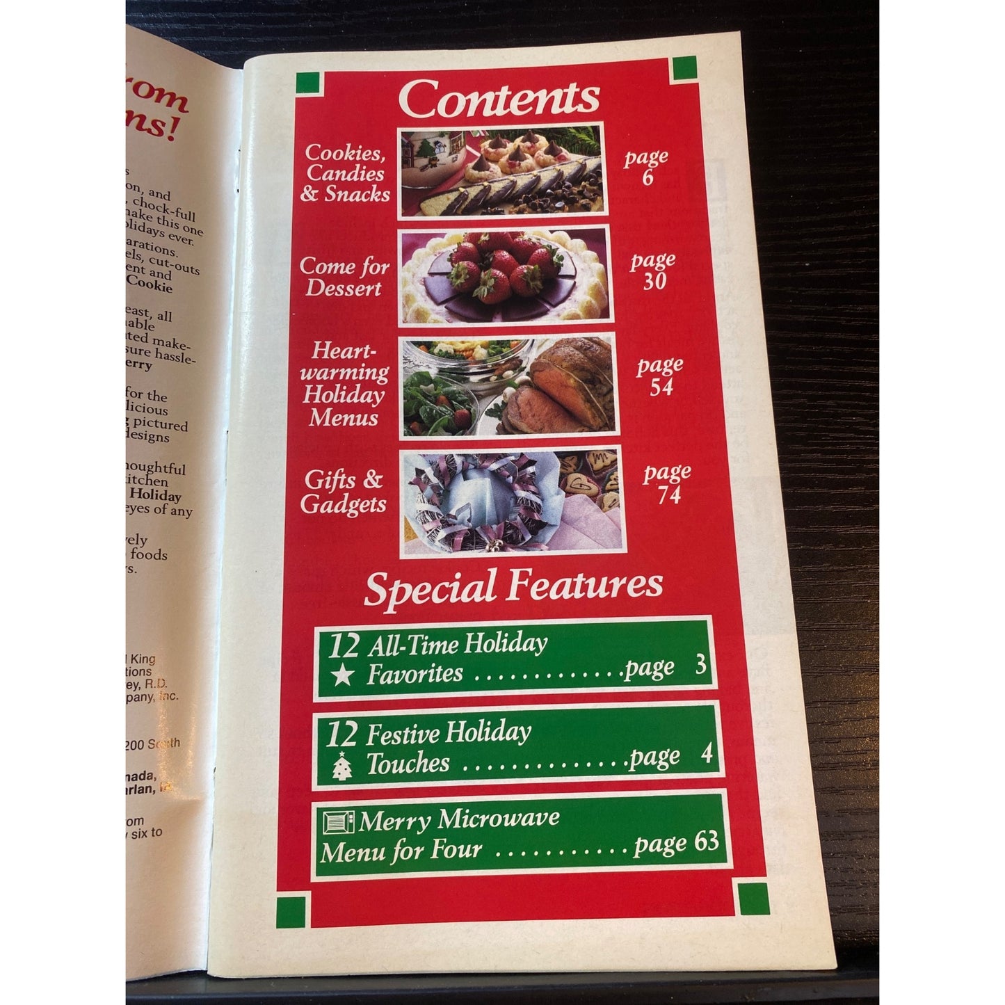 Pillsbury Classic Holiday Cookbook VII 109 Recipes Meals Cookies Sweets & Gifts