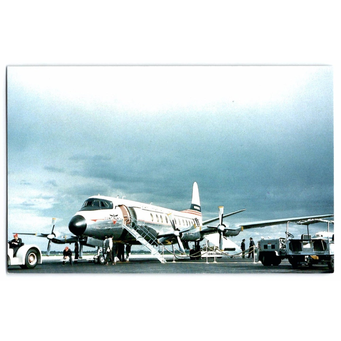 Denver CO Colorado Continental Airlines Viscount Stapleton Airport 1958 Postcard