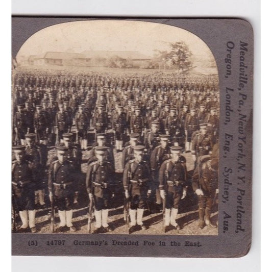 Germany's Dreaded Foe in the East Japan Stereoview Keystone View Co Early 1900s