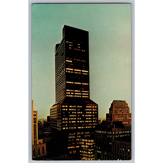 Boston MA Massachusetts First National Bank Building Chrome Postcard Bromley
