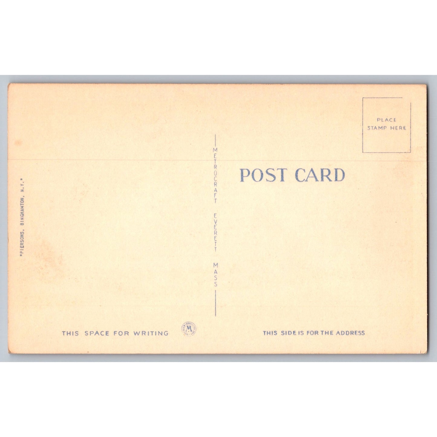 Binghamton NY New York City Hospital White Border Postcard Unused Metrocraft