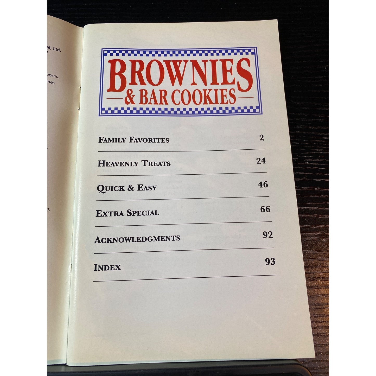 Brownies & Bar Cookies Cookbook Favorite Brand Name Recipes 1994 Booklet