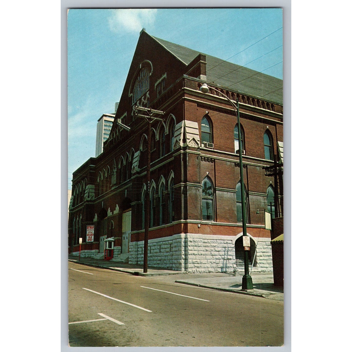 Nashville TN Tennessee Ryman Auditorium Chrome Postcard Unused Lee Caskey