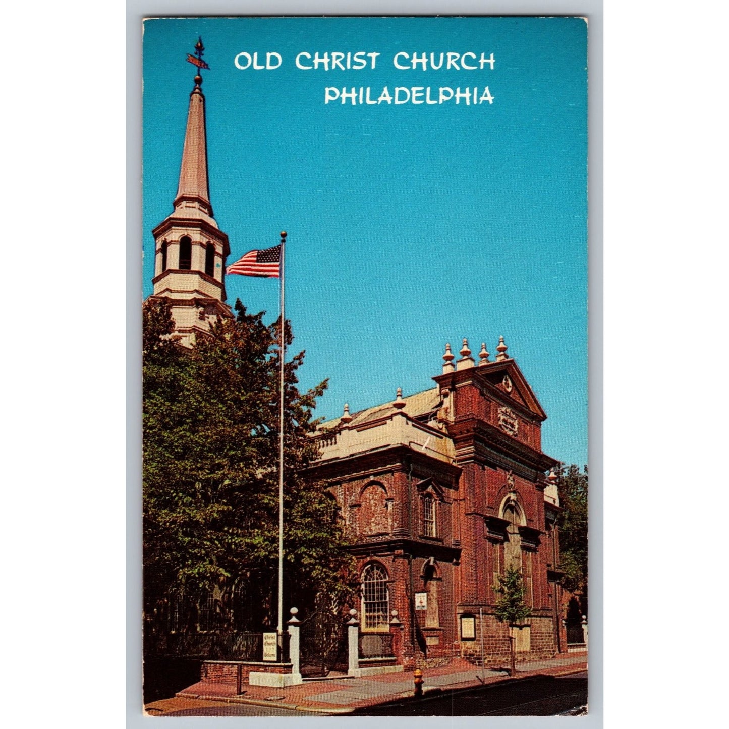 Philadelphia PA Pennsylvania Old Christ Church Chrome Postcard WYCO Unused