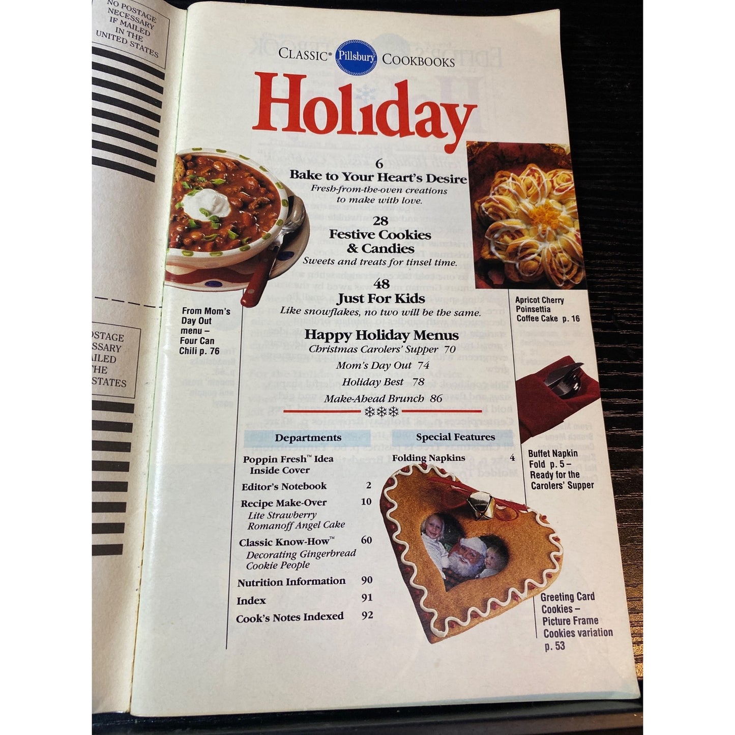 Pillsbury Classic Cookbook Booklet Holiday Cookies Gift Sweets Eats Dec 1992