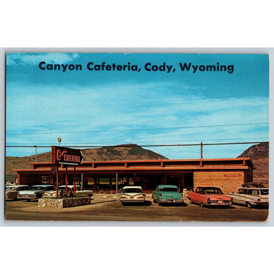 Cody WY Wyoming Canyon Cafeteria Buffalo Bill Museum Chrome Postcard