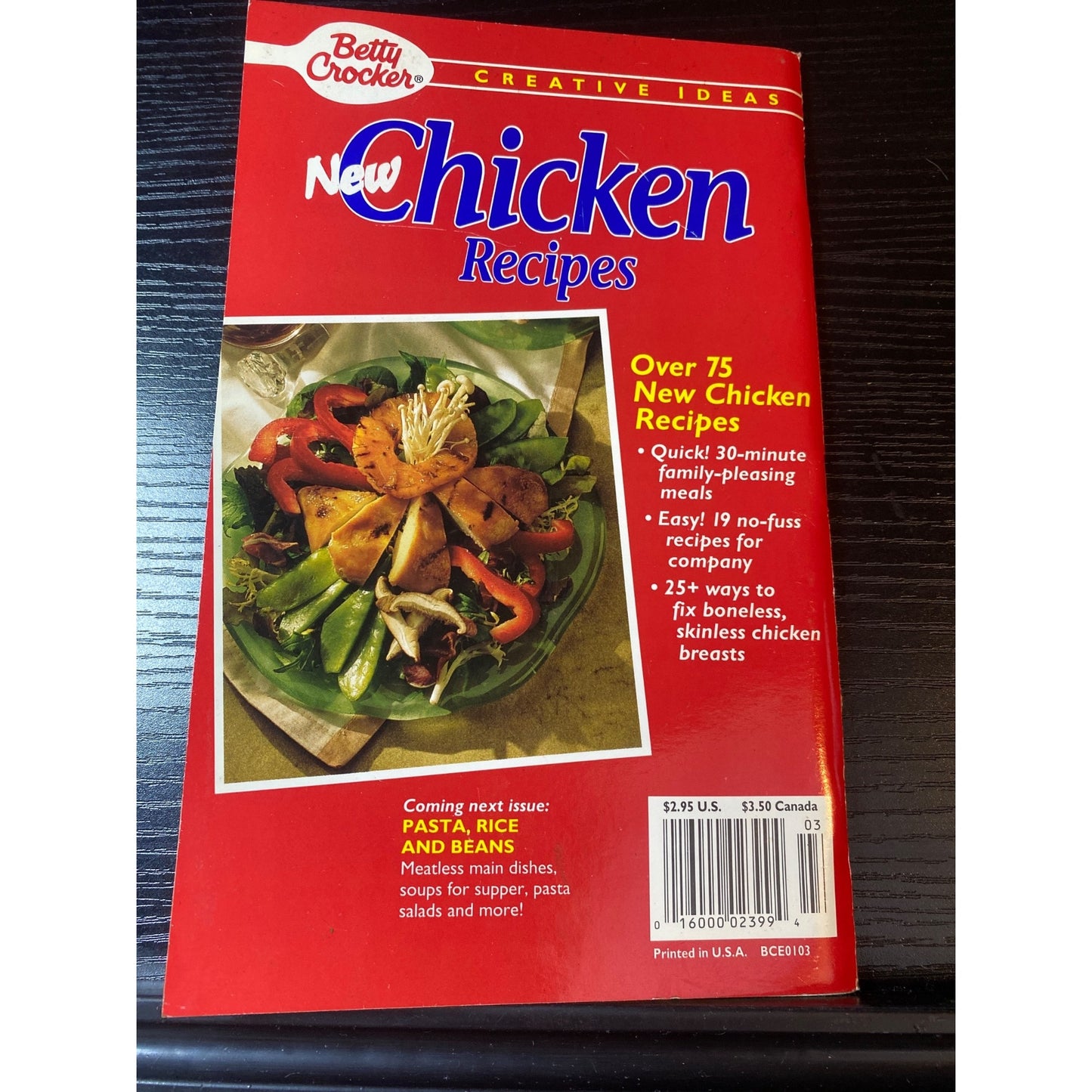 Betty Crocker New Chicken Recipes Cookbook Over 75 Recipes 1995 Includes Garlic Pullout