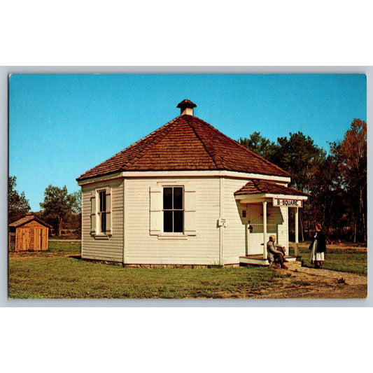 Bedford Village PA Pennsylvania Eight Square School Chrome Postcard Fred Miller