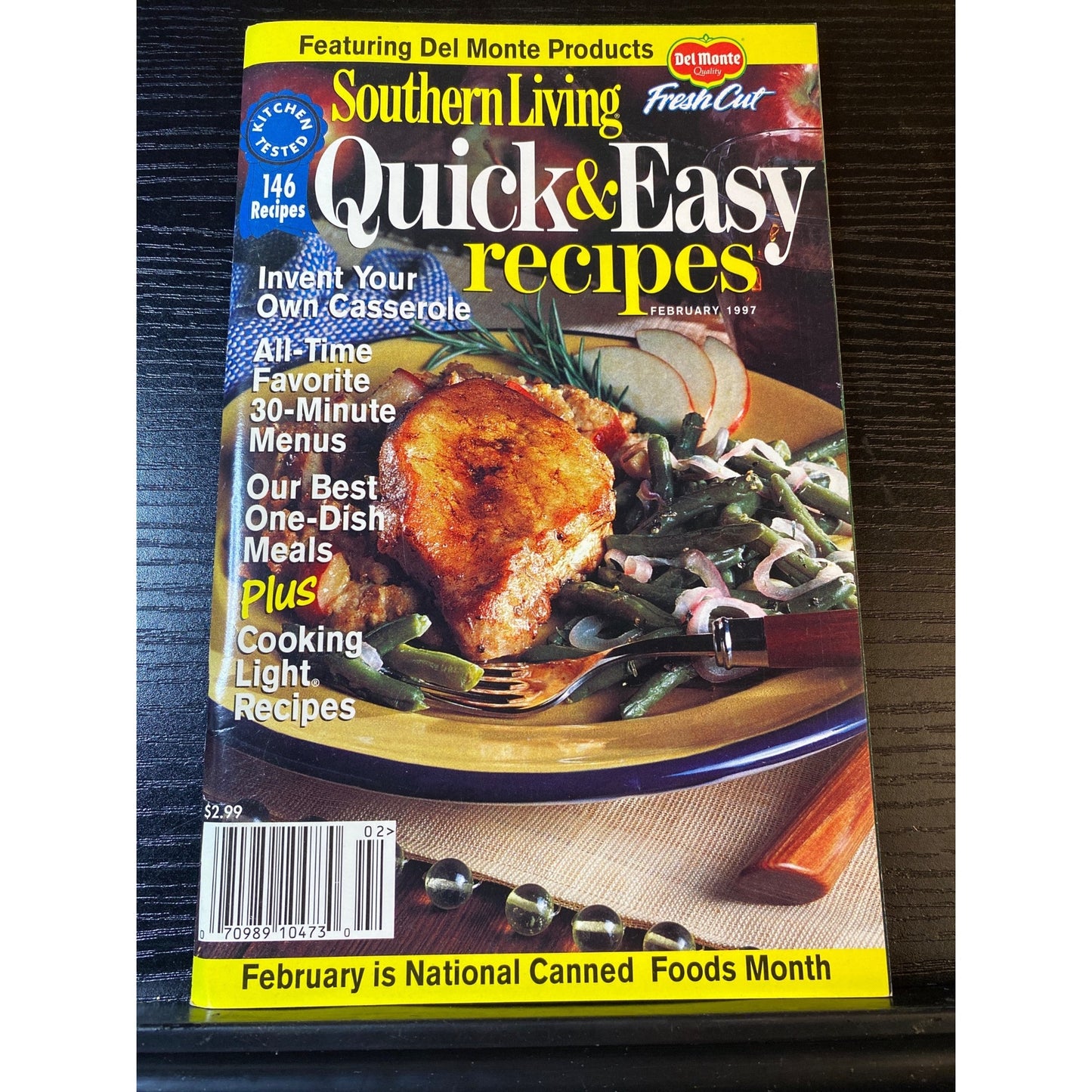 Southern Living Cookbook Booklet Feb 1997 Quick & Easy Recipes Del Monte