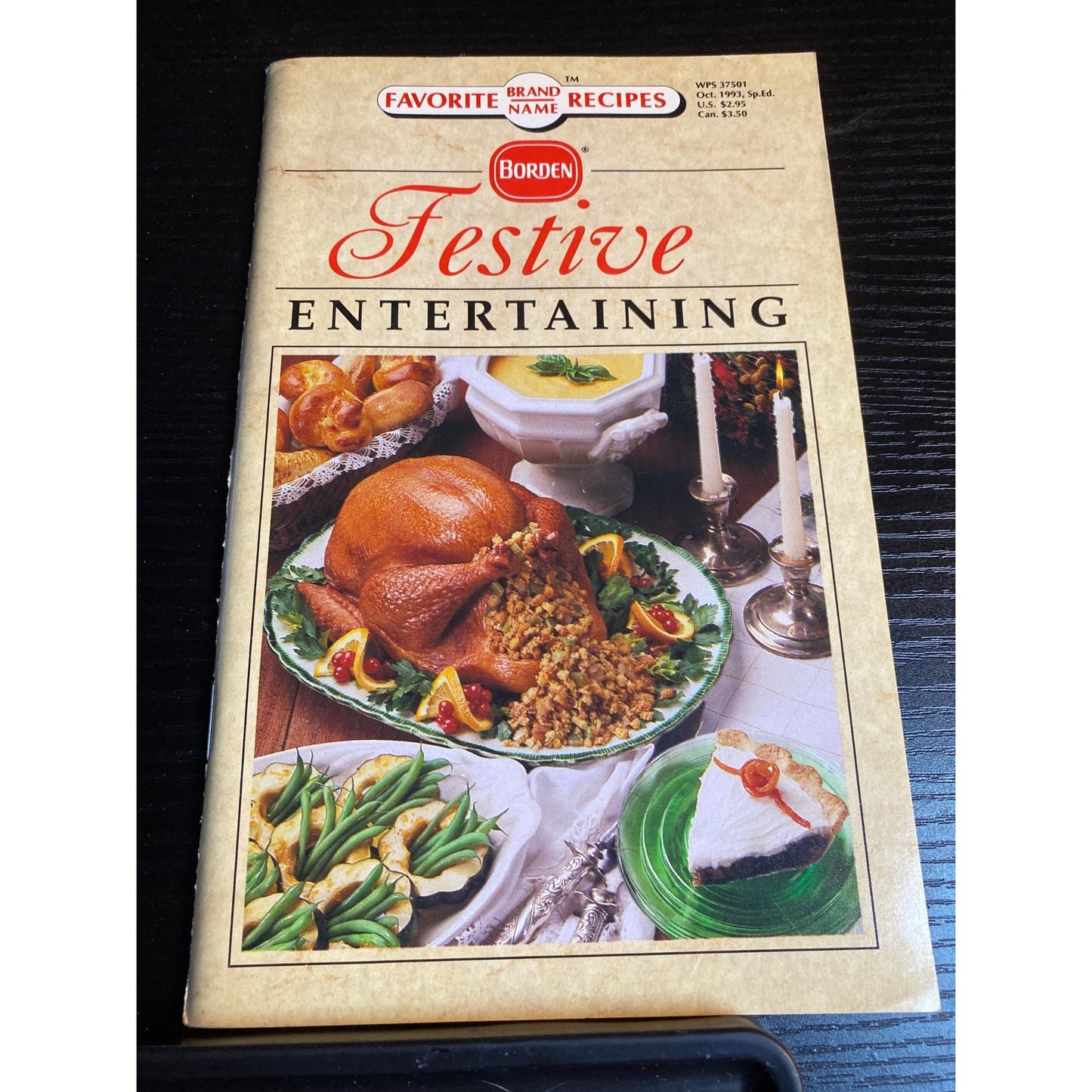 Borden Festive Entertaining Cookbook Booklet 1993 Recipes Holidays & Parties