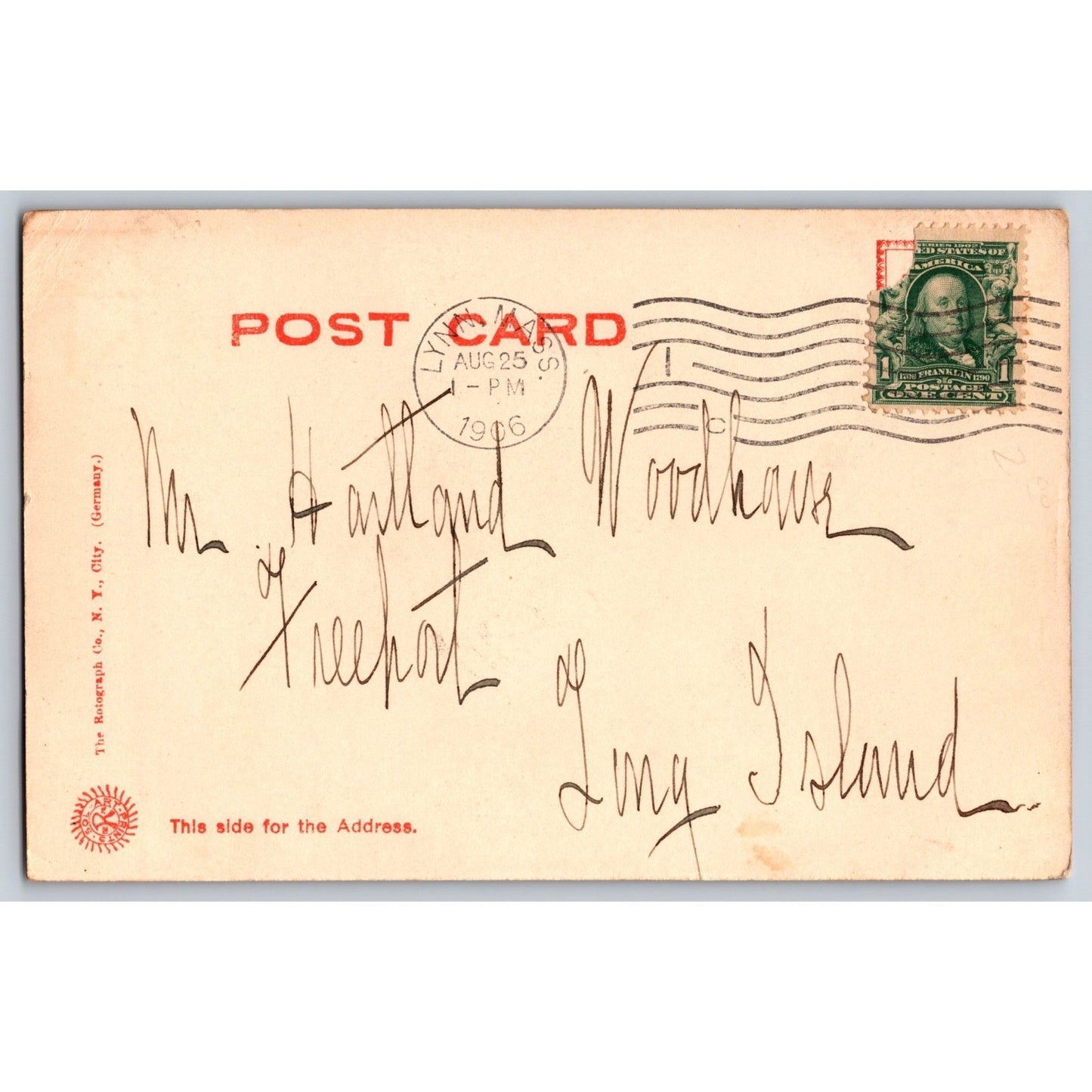 Lynn MA Massachusetts Lynn High School 1906 Undivided Back Postcard Used