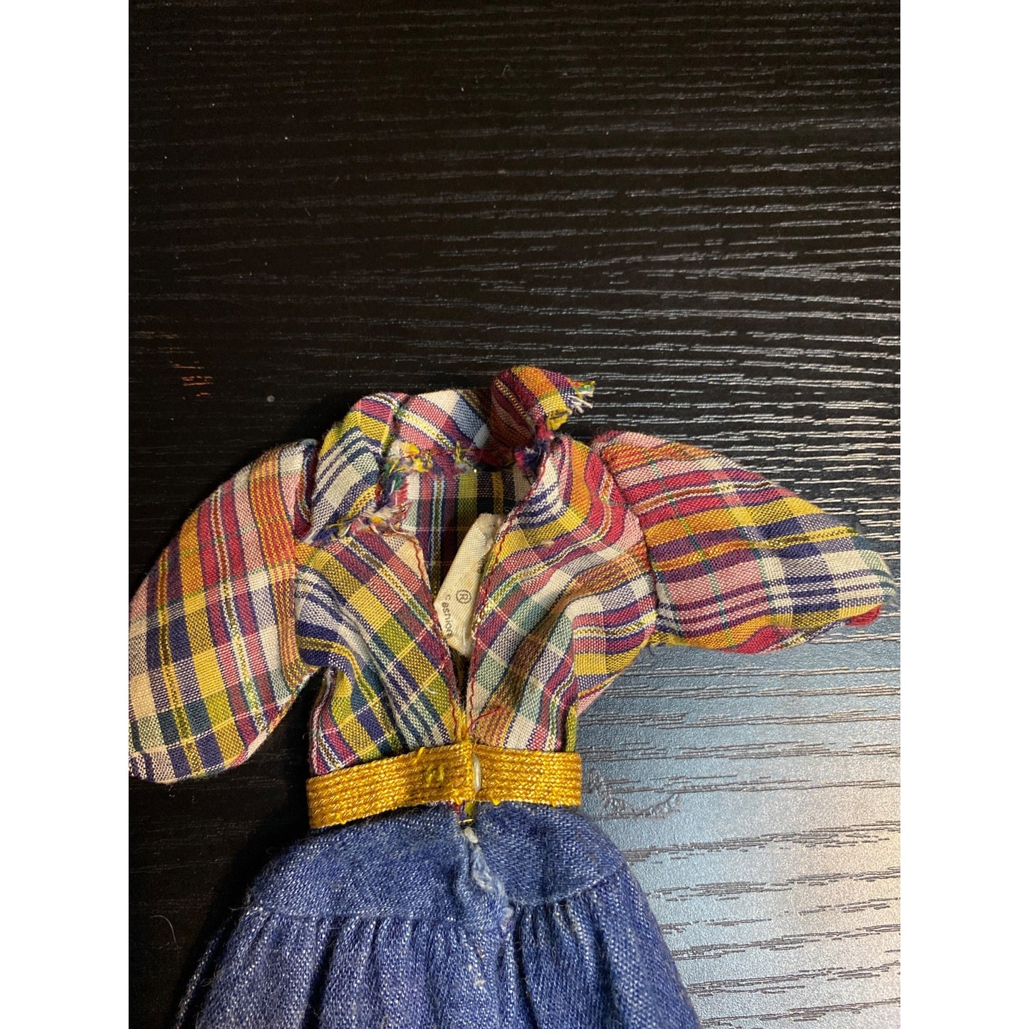 Barbie Fashion #5609 My First Fashion Plaid Denim Dress Outfit 1982