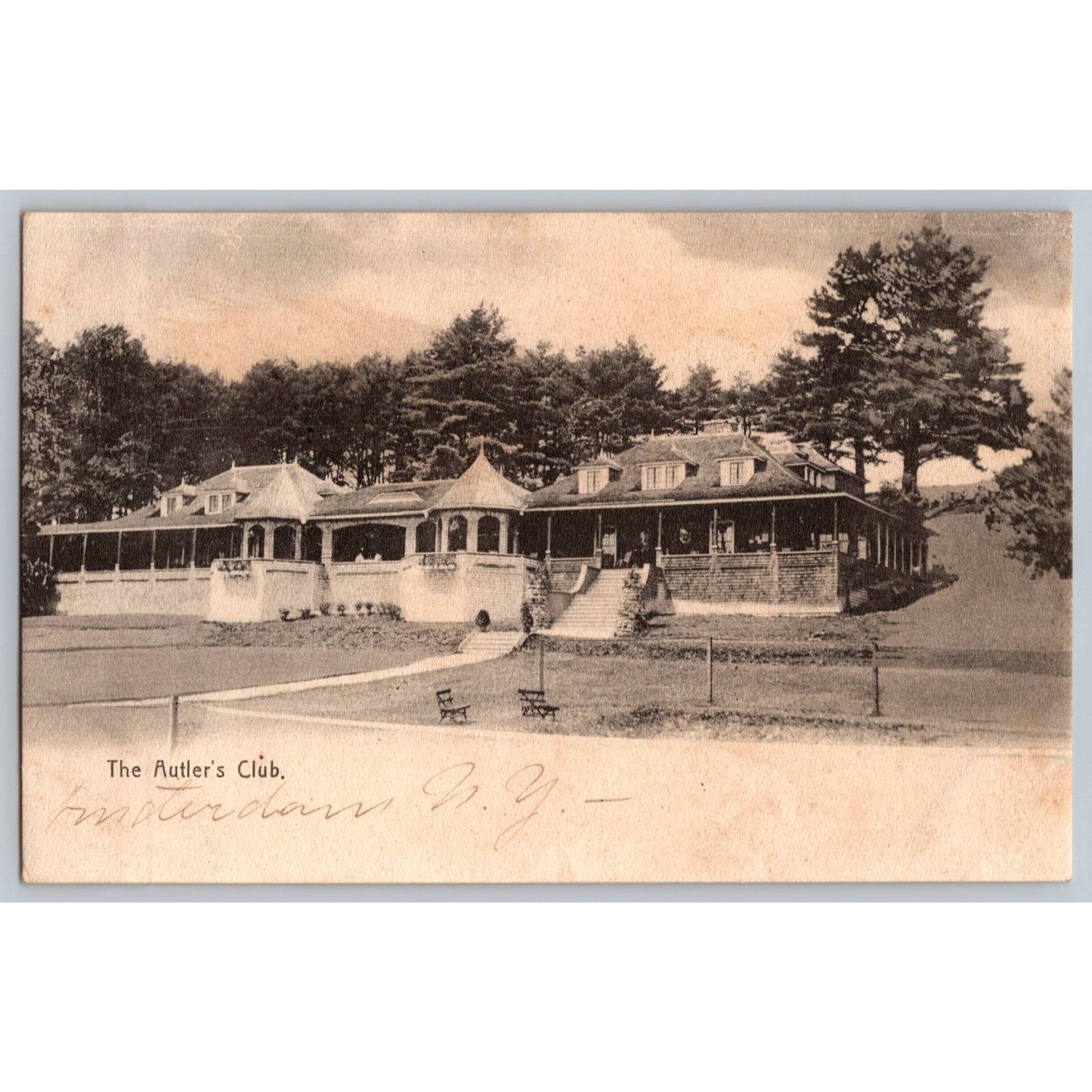 Amsterdam NY New York The Autler's Club Undivided Back Postcard Seely Conover