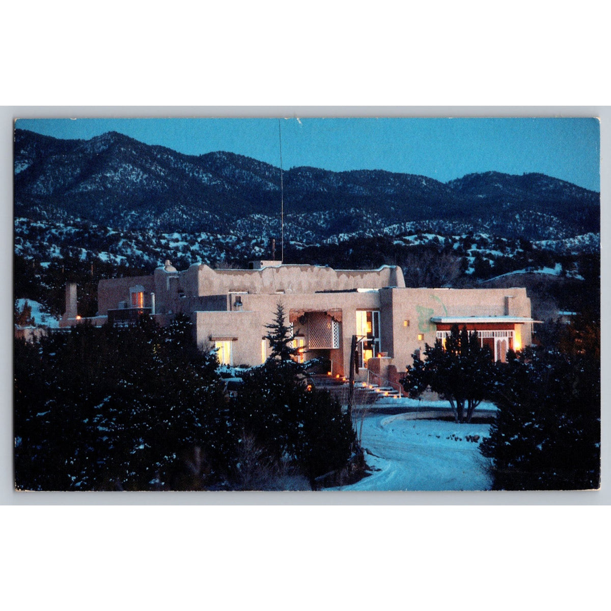 Santa Fe NM New Mexico Rancho Encantado Bacalar 1990s Chrome Postcard Used