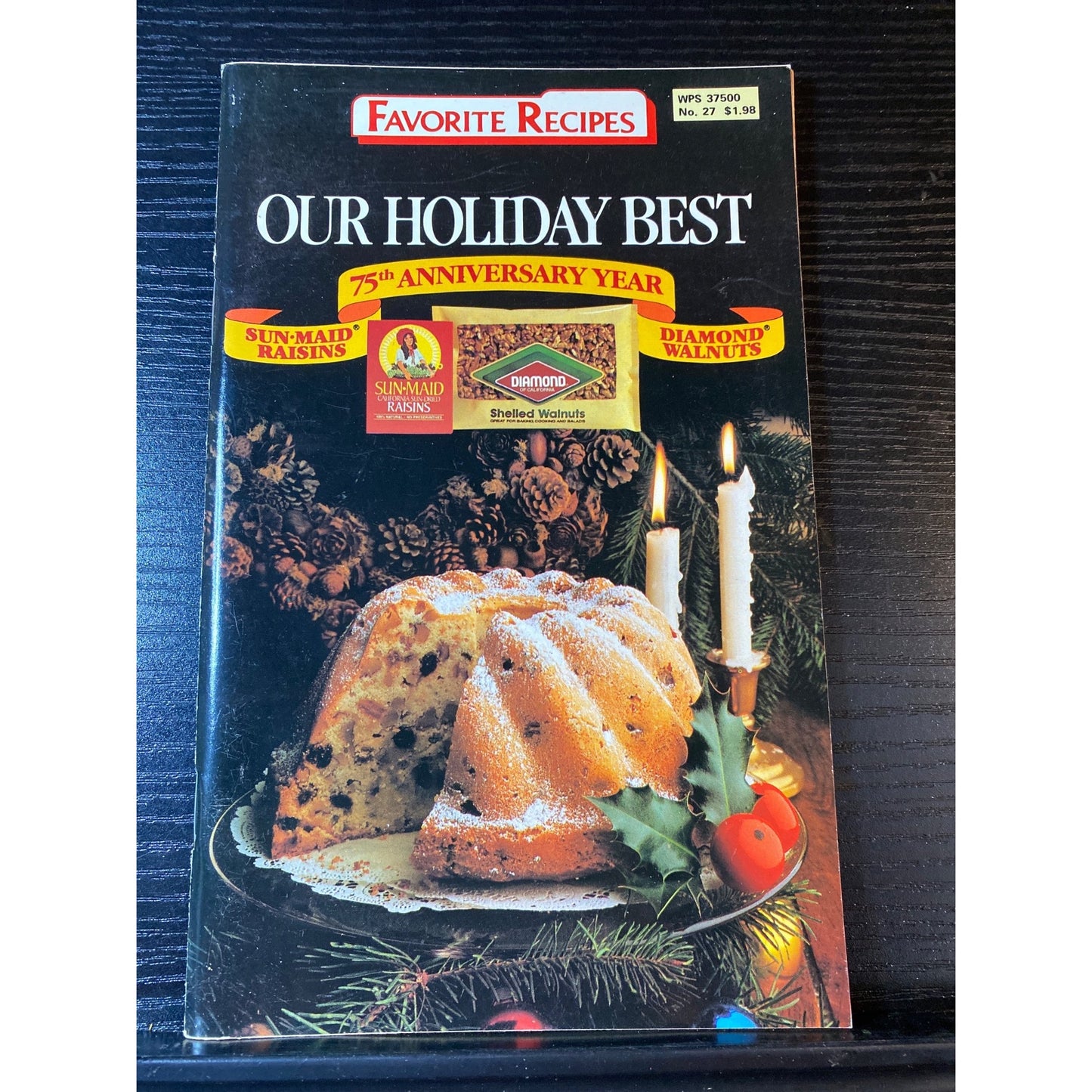 Best Recipes Cookbook Booklet Sun-Maid Raisins Diamond Walnuts 1987 Holiday