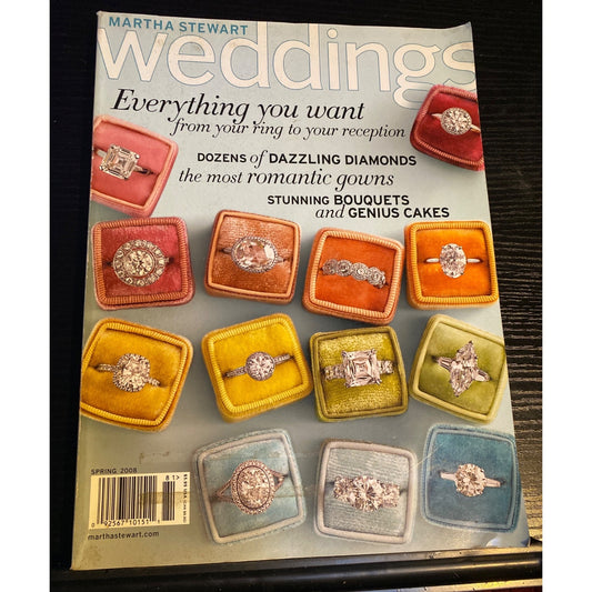 Martha Stewart Weddings Magazine #44 Spring 2008 Bridal Jewelry Decor Event Plan