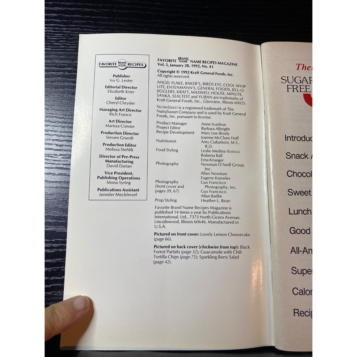 Favorite Brand Name There's Always Room For Jell-O Sugar-Free Recipe Book 1992
