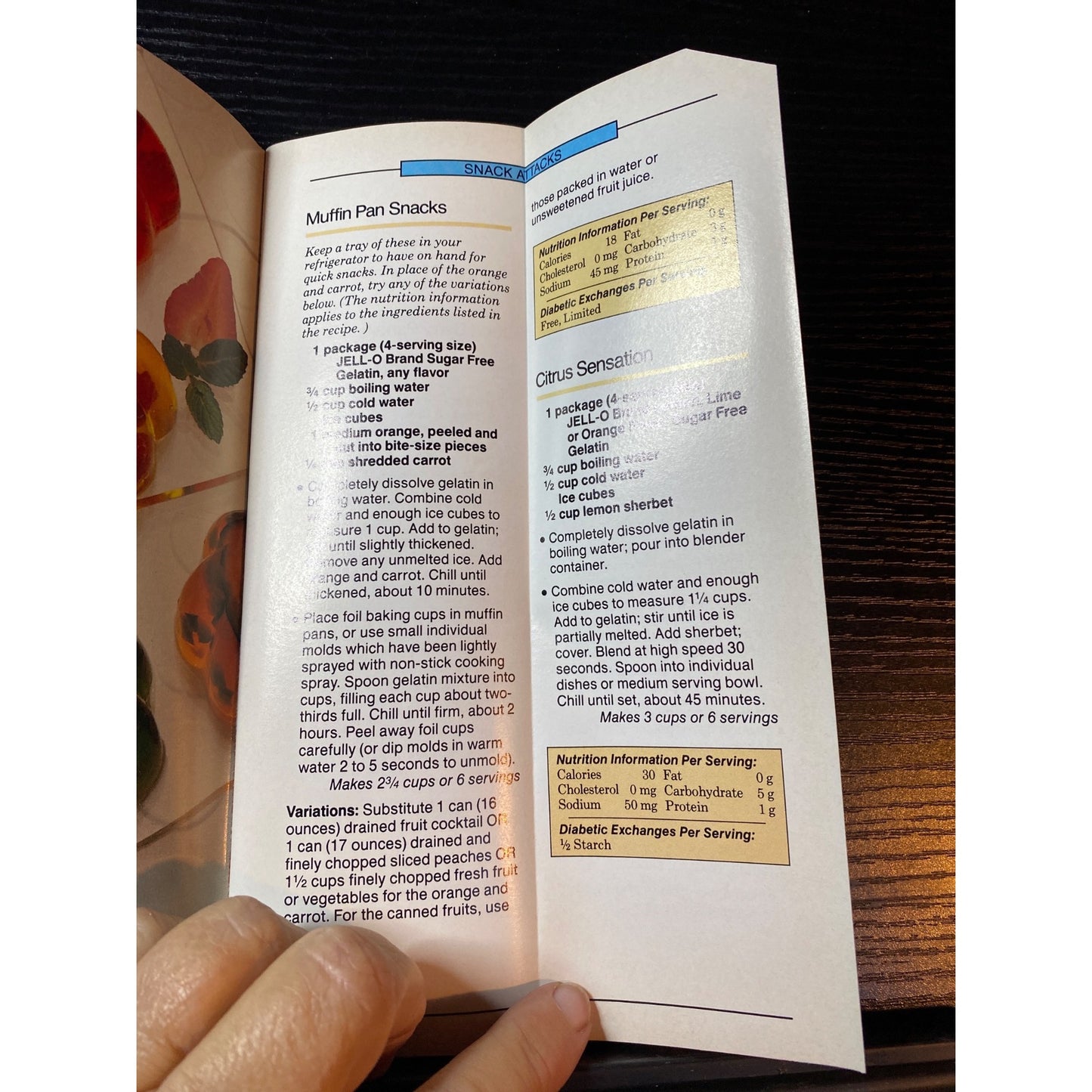 Favorite Brand Name There's Always Room For Jell-O Sugar-Free Recipe Book 1992