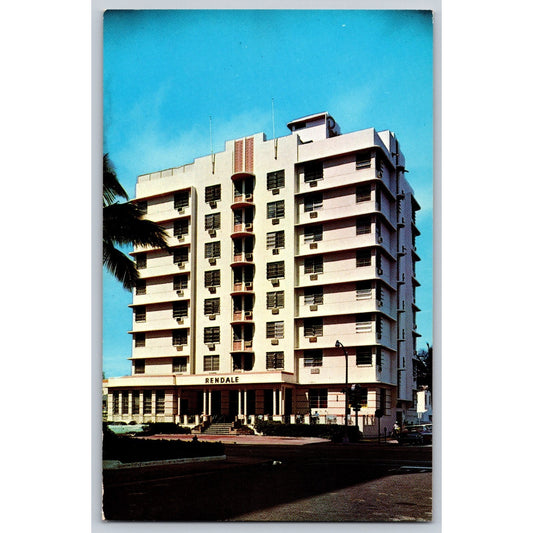 Miama Beach FL Florida Rendale Hotel 1950s Chrome Postcard Unused