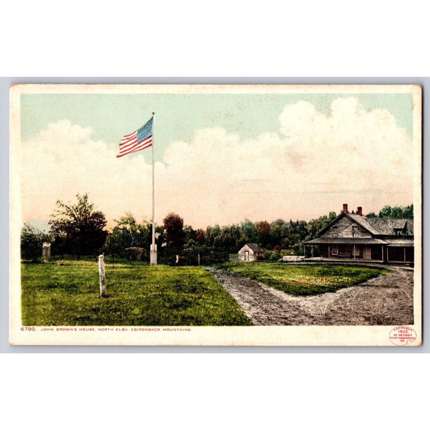 North Elba NY New York John Brown's House Adirondack Mountains 1902 Postcard