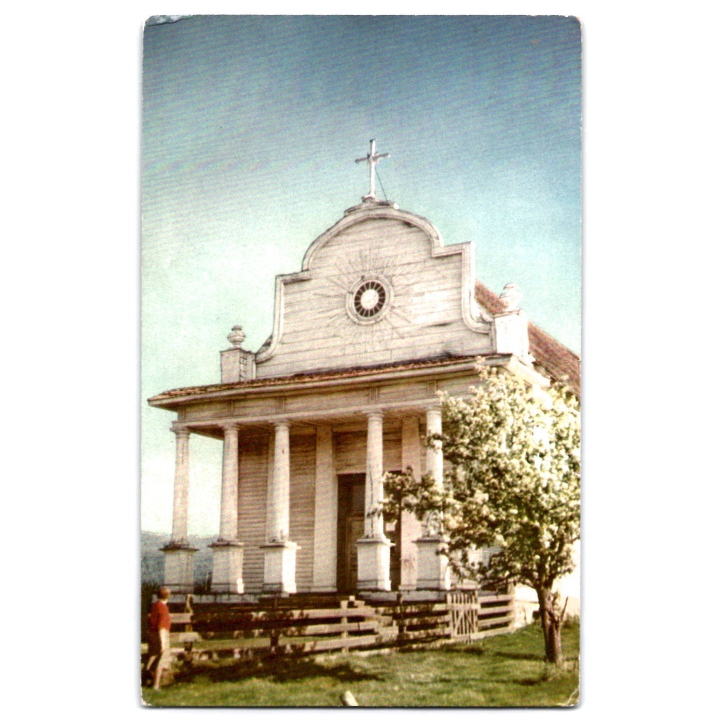 Coeur d'Alene ID Idaho Valley Cataldo Mission 1940 Chrome Postcard Used