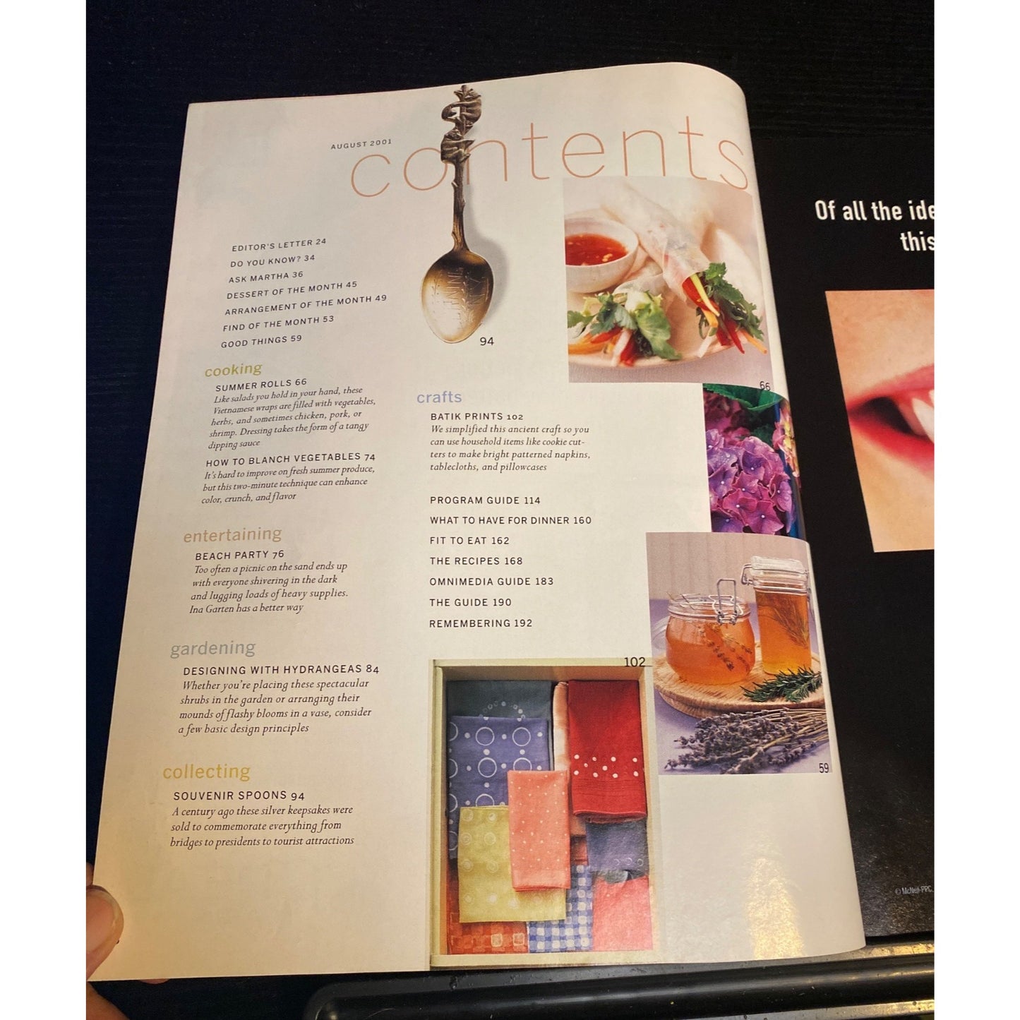 Martha Stewart Living Magazine #93 Aug 2001 Garden Recipes Crafts Entertaining