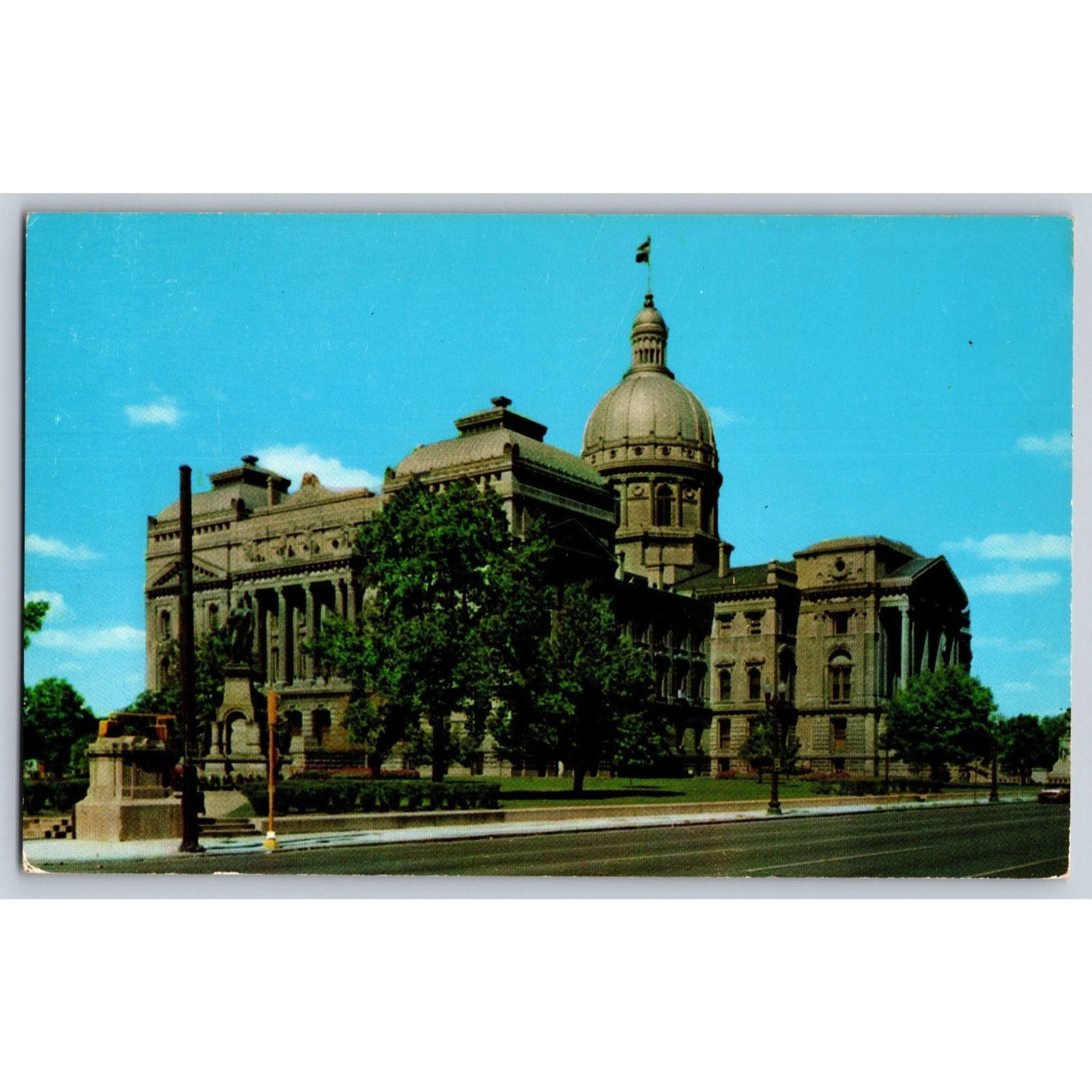 Indianapolis IN Indiana State Capitol Chrome Postcard Unused