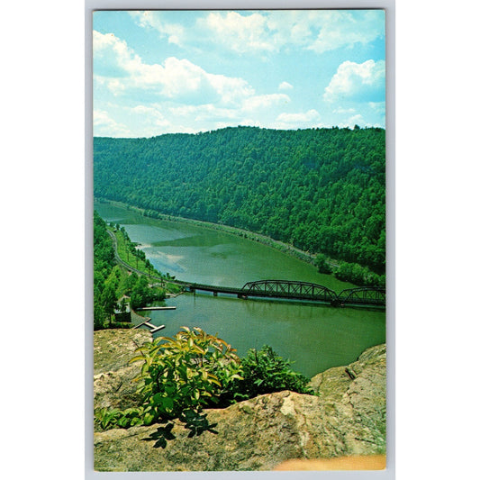 Ansted WV West Virginia New River Canyon Hawk's Nest State Park Chrome Postcard