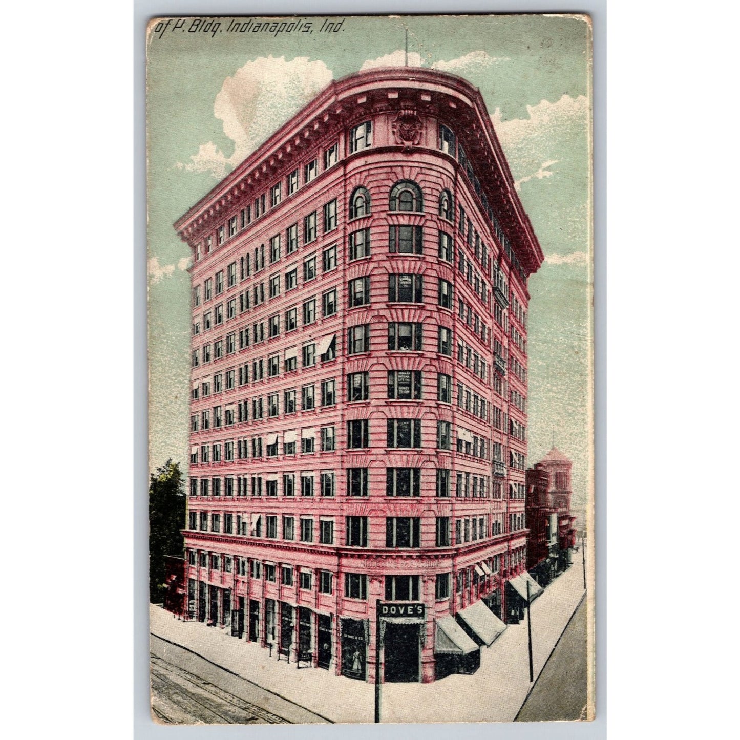 Indianapolis IN Indiana P Building Divided Postcard Unused WW Hixson Co