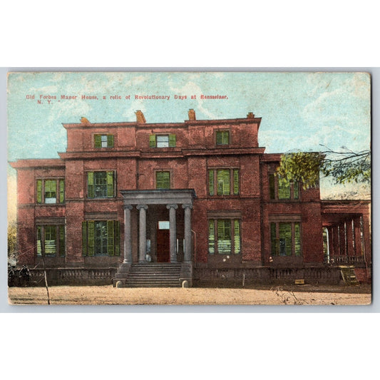 Rensselaer NY New York Old Forbes Manor House Revolutionary Early 1900s Postcard