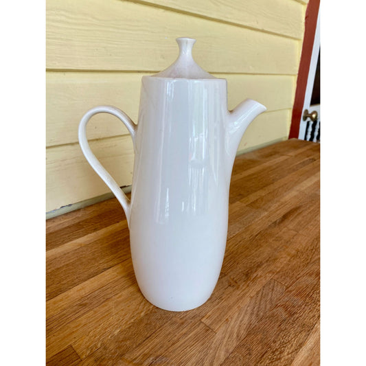 Franciscan Whitestone Ware Pattern Cloud Nine 10" Tall Coffee or Teapot Minimalist Design MCM