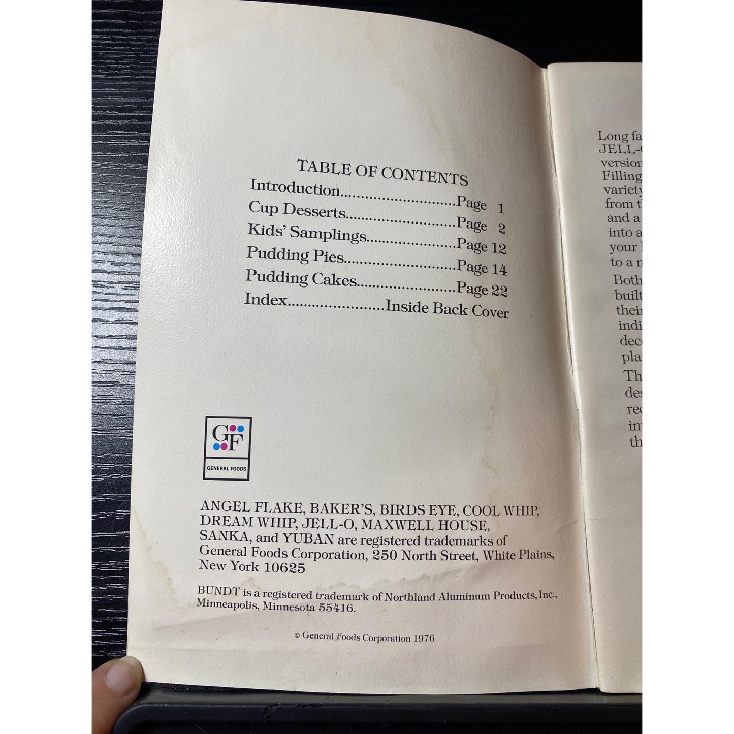 Jell-O The Pudding Sampler Cookbook Booklet General Foods Corporation 1976