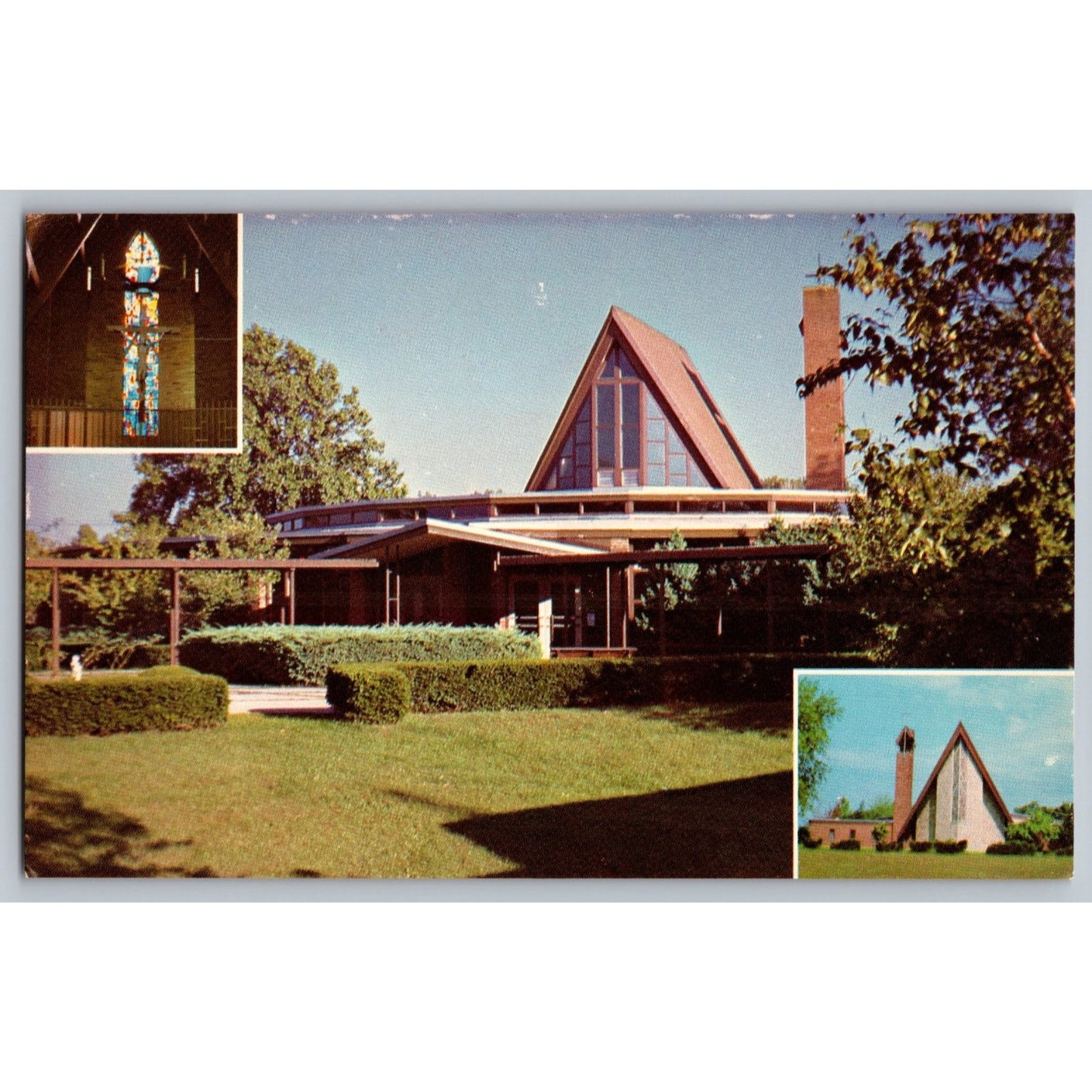 Douglas MI Michigan St Peter's Church Chrome Postcard Unused Mid Century
