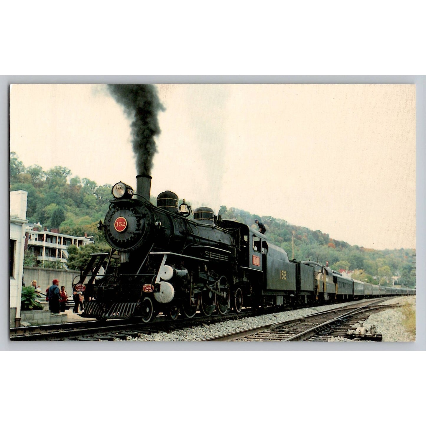Maysville KY Kentucky Railway Museum Locomotive No 152 Chrome Postcard Unused
