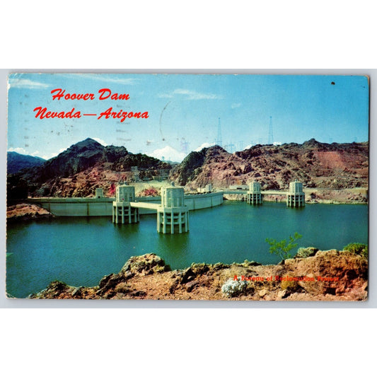 Boulder City AZ NV Hoover Dam Nevada-Arizona Chrome 1970s Postcard Mike Roberts