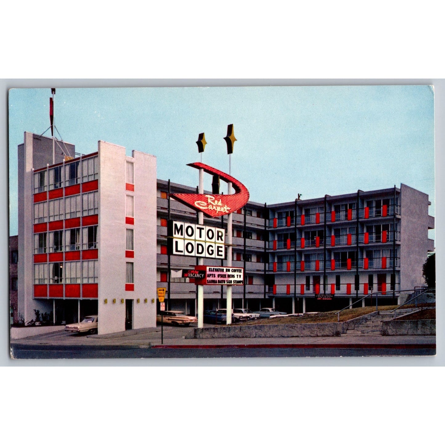 Reno NV Nevada Red Carpet Motor Lodge Chrome Postcard Unused