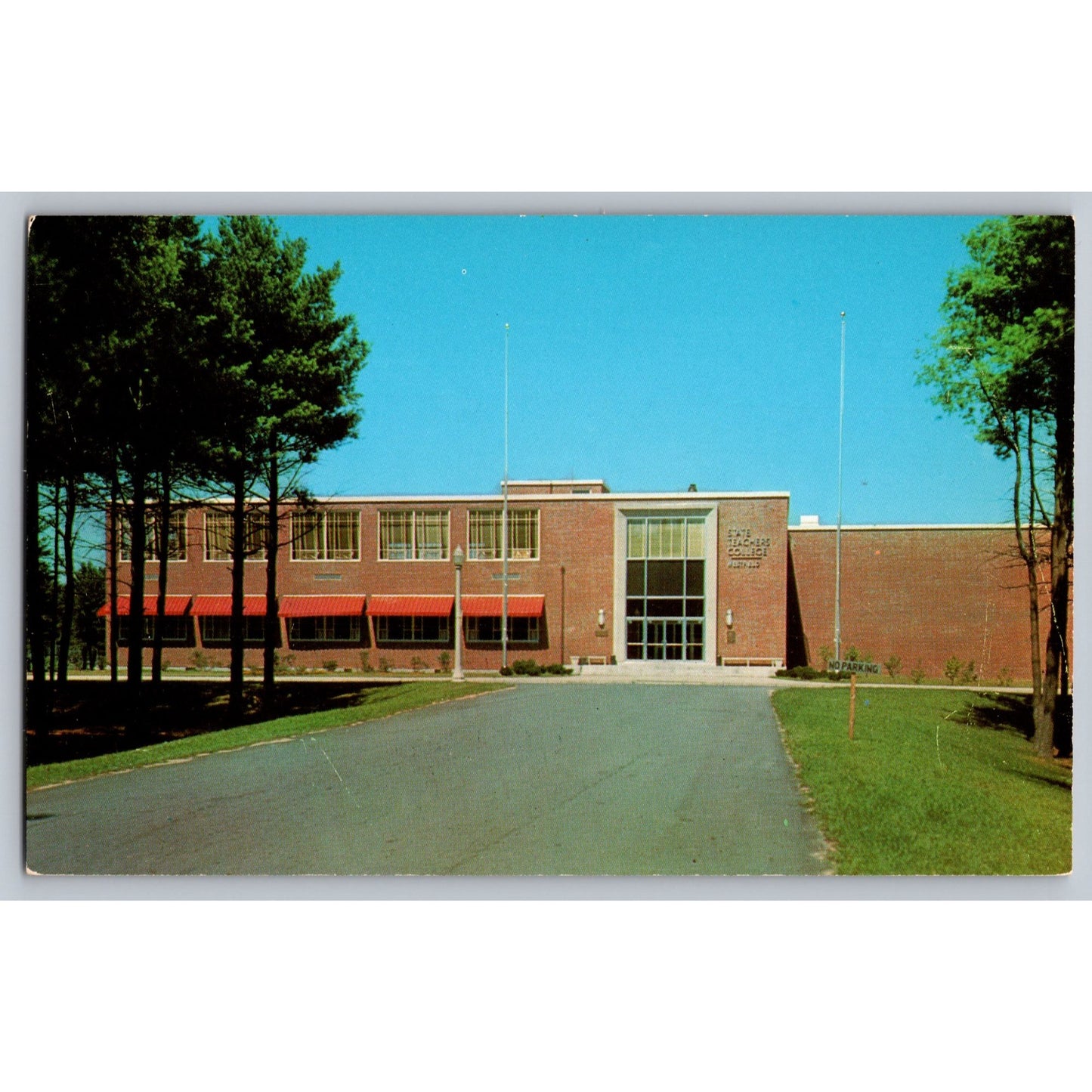 Westfield MA Massachusetts State Teachers College Chrome Postcard Unused NATCO